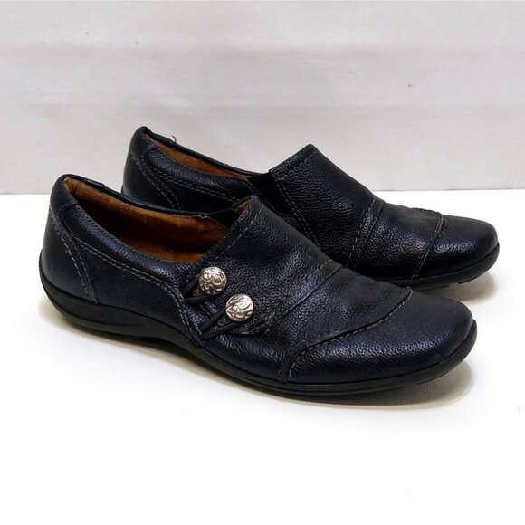 Naturalizer Leather Slip-On Shoes Button Detailing Womens Sz 6.5 Casual Business - Picture 1 of 11